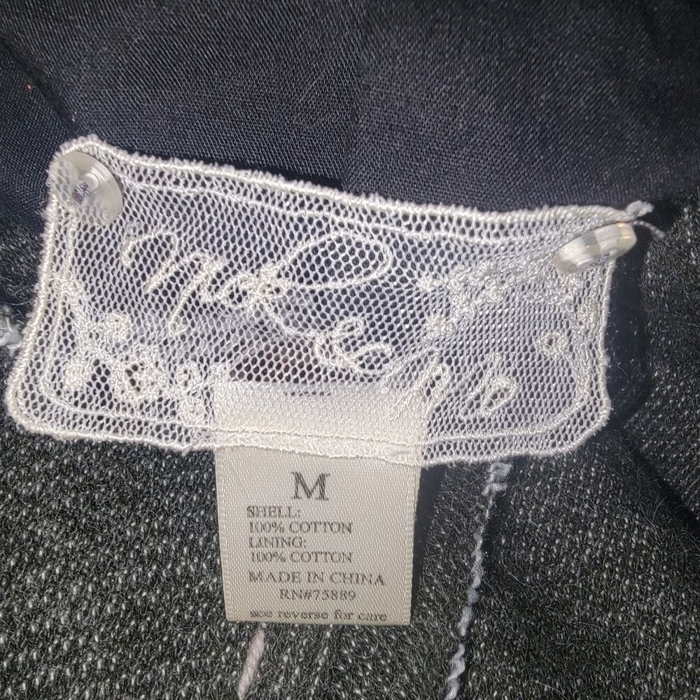 Nick & Mo knit floral embroidered military style long jacket size Medium - Picture 6 of 6